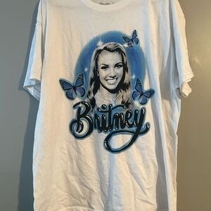 White Graphic Britney Spears T-Shirt